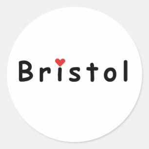 I kärlek Bristol Runt Klistermärke