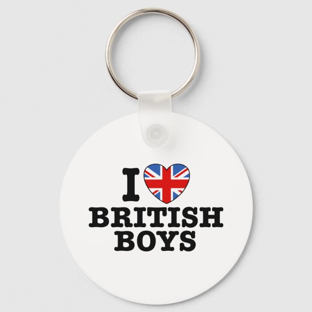 I Kärlek British Boys Nyckelring (Framsida)