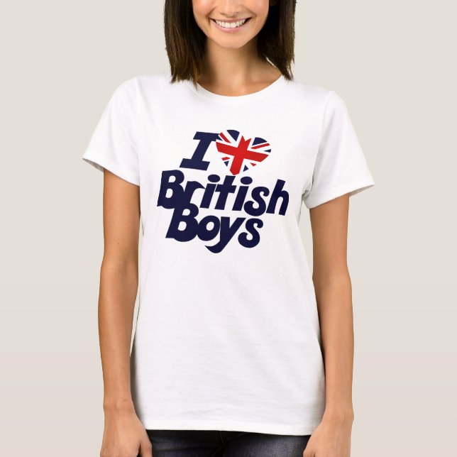 I Kärlek British Boys T Shirt (Framsida)