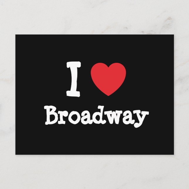I kärlek Broadway anpassningsbar  personlig Vykort (Framsida)