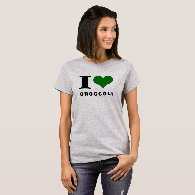 I kärlek broccoli, broccoli älskare t shirt (Hel framsida)