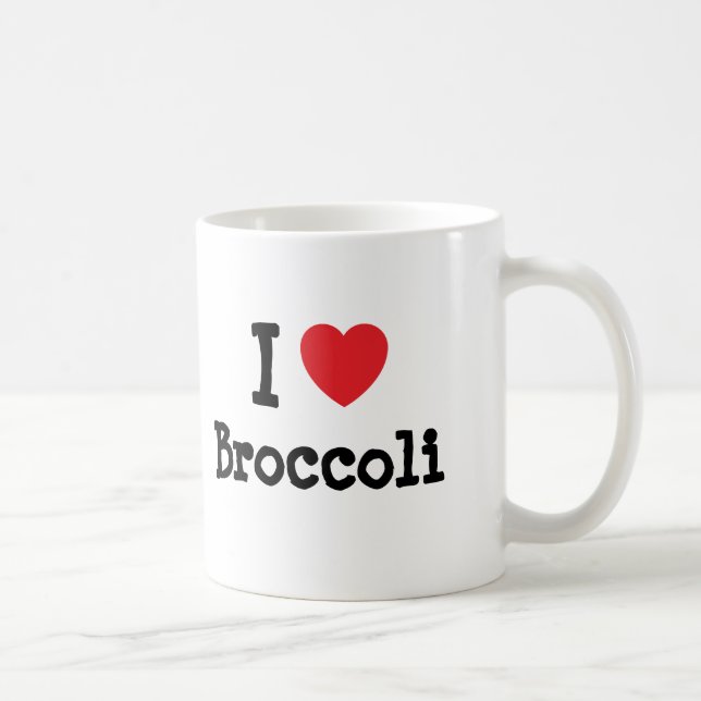 I kärlek Broccoli hjärta T-Shirt Kaffemugg (Höger)