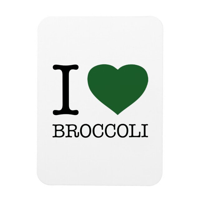 I KÄRLEK BROCCOLI MAGNET (Vertikal)
