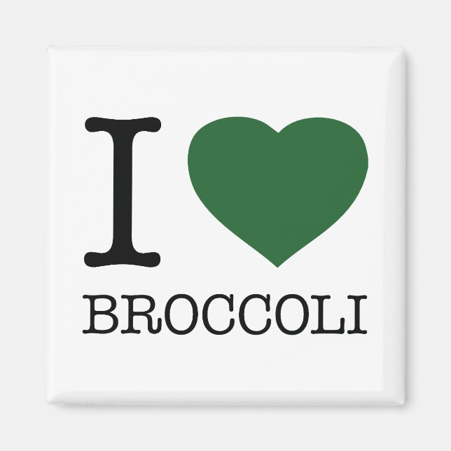 I KÄRLEK BROCCOLI MAGNET (Framsidan)