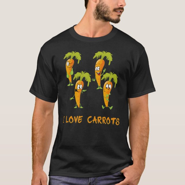 I Kärlek broccoli med Giraffe Funny Broccoli t shi T Shirt (Framsida)