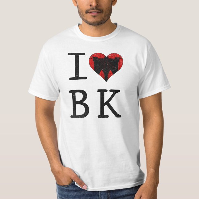 I Kärlek Brooklyn BK NYC Tee Shirt (Framsida)