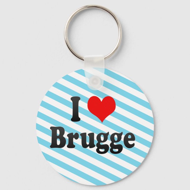 I Kärlek Brugge, Belgien Nyckelring (Framsida)