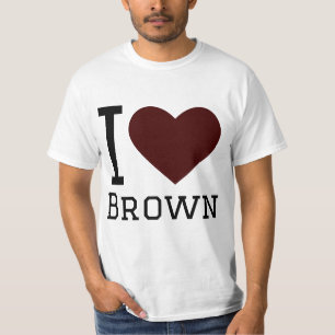 I kärlek brun t shirt