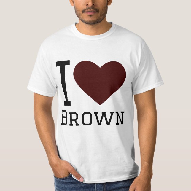 I kärlek brun t shirt (Framsida)