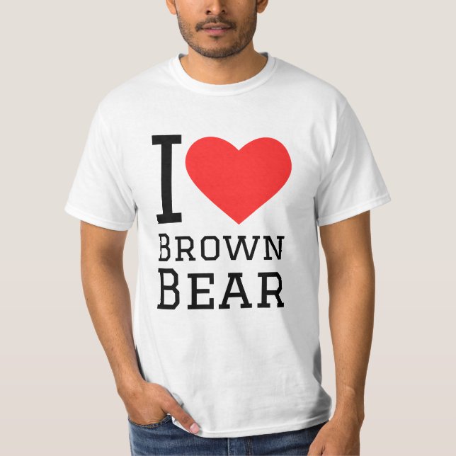 I kärlek brunbjörn t shirt (Framsida)