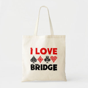 I Kärlek-brygga spelspelarentusiast för Bridge-kor Tygkasse