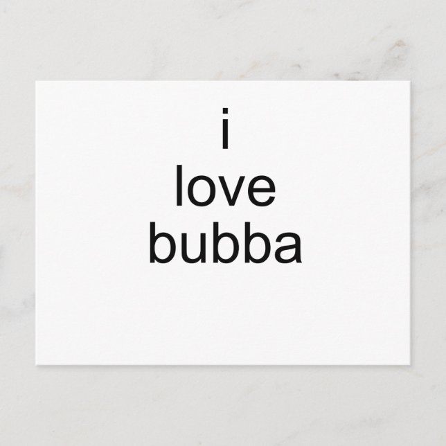 i kärlek bubba vykort (Framsida)