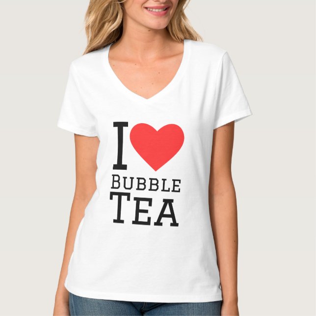 I kärlek bubbelte t shirt (Framsida)