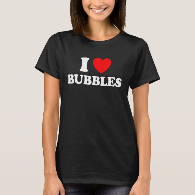I Kärlek Bubbles Lung Bubble Blowing Soap Magic Po T Shirt (Framsida)