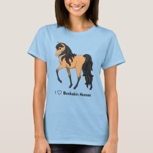 I Kärlek Buckskin Horses Söt Filly Tee Shirt