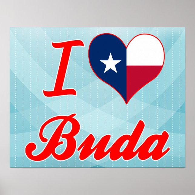 I Kärlek Buda, Texas Poster (Framsidan)