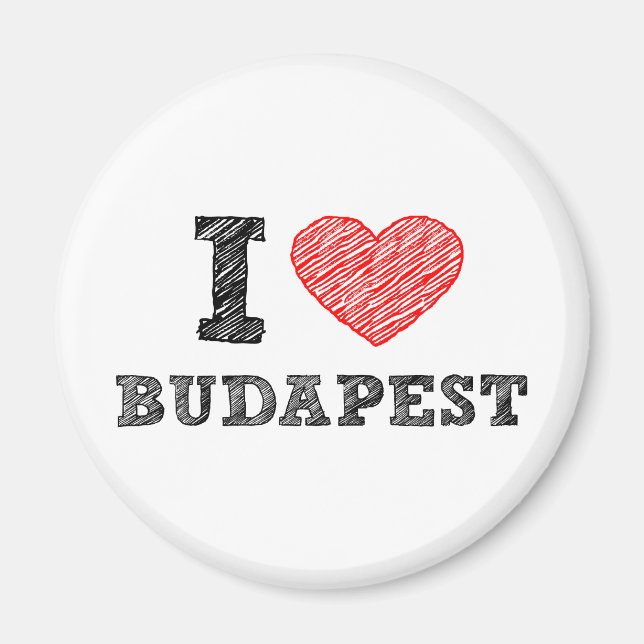 I Kärlek Budapest Magnet (Framsidan)