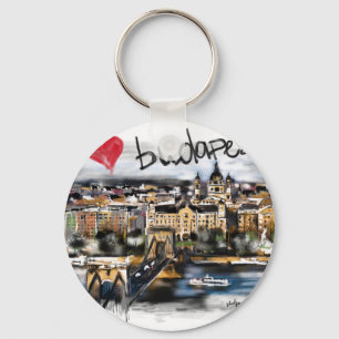 I kärlek Budapest Nyckelring