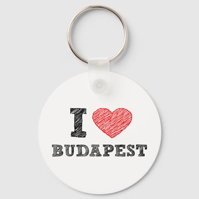 I Kärlek Budapest Nyckelring (Framsida)