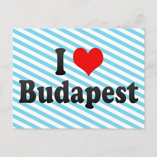 I Kärlek Budapest, Ungern Vykort (Framsida)