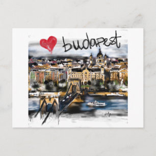 I kärlek Budapest Vykort