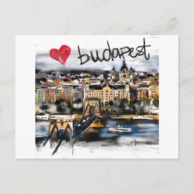 I kärlek Budapest Vykort (Framsida)