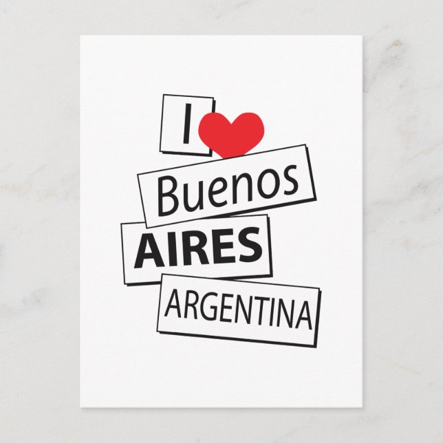 I Kärlek Buenos Aires Vykort (Framsida)
