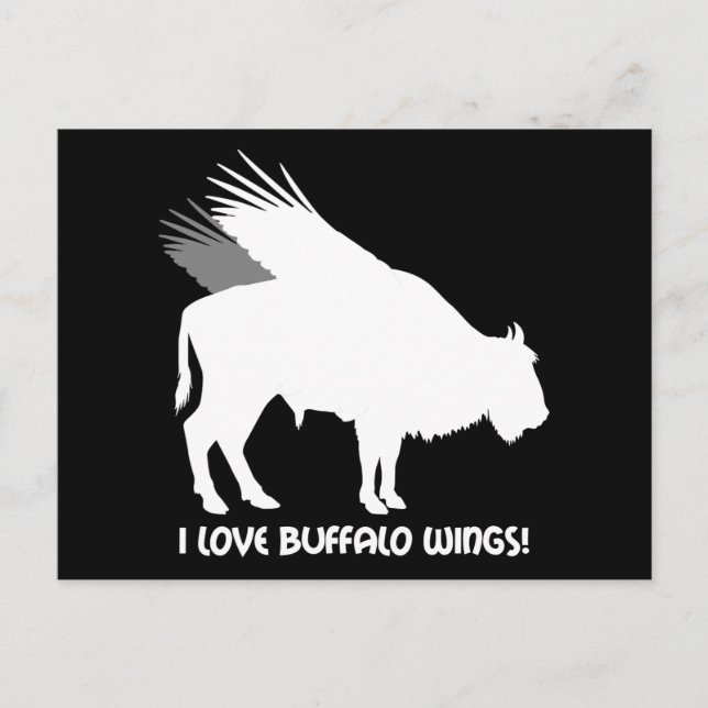 I kärlek buffalo vingar vykort (Framsida)