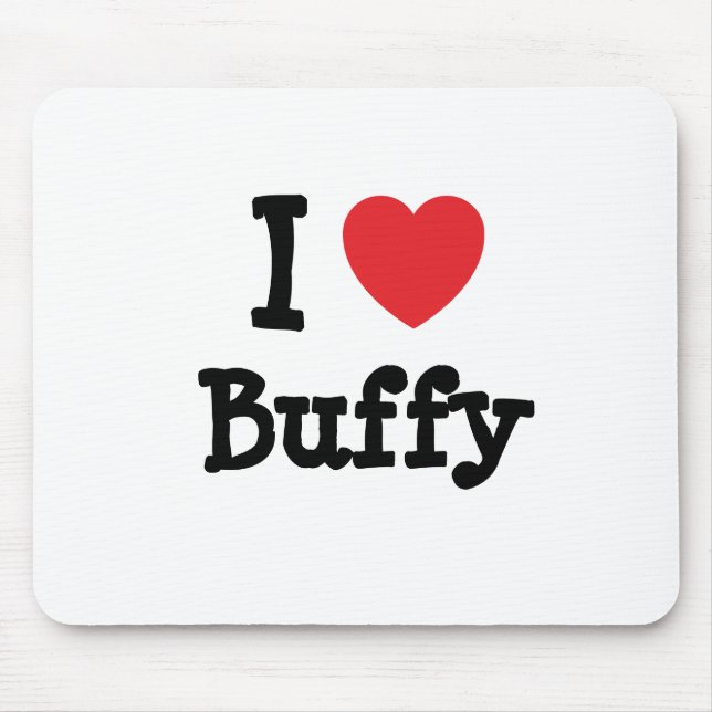 I kärlek Buffy hjärta T-Shirt Musmatta (Framsidan)