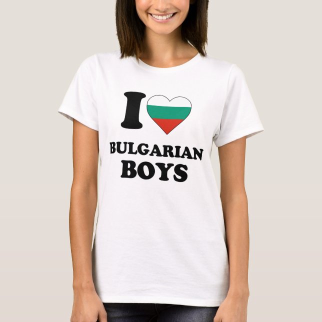I kärlek bulgariska pojkar t shirt (Framsida)