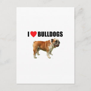 I Kärlek Bulldog Vykort