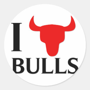I Kärlek Bulls Runt Klistermärke