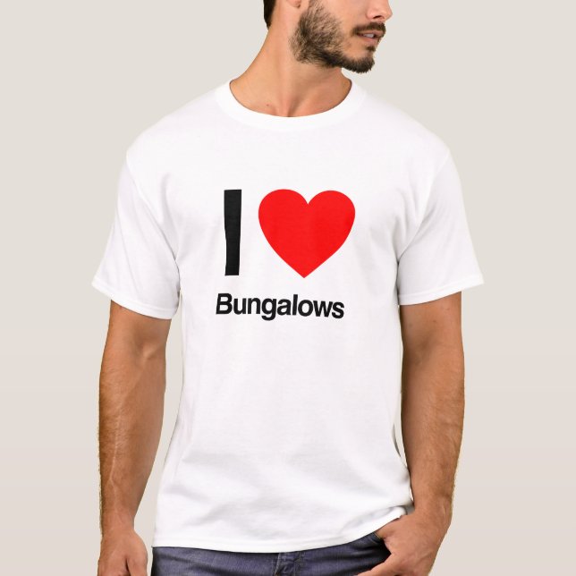 i kärlek bungalows t-shirt (Framsida)
