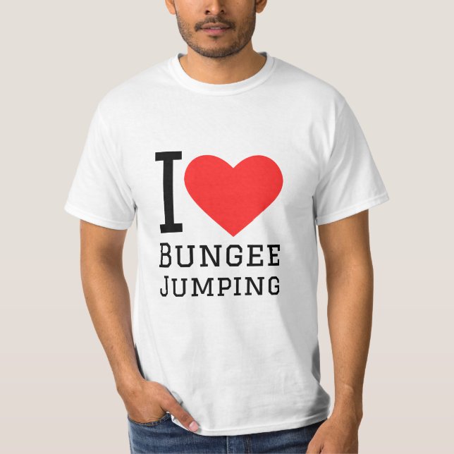 I kärlek bungee hoppade t shirt (Framsida)