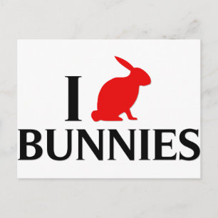 I Kärlek Bunnies Vykort