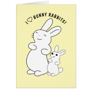 I Kärlek Bunny-kaninkort OBS Kort