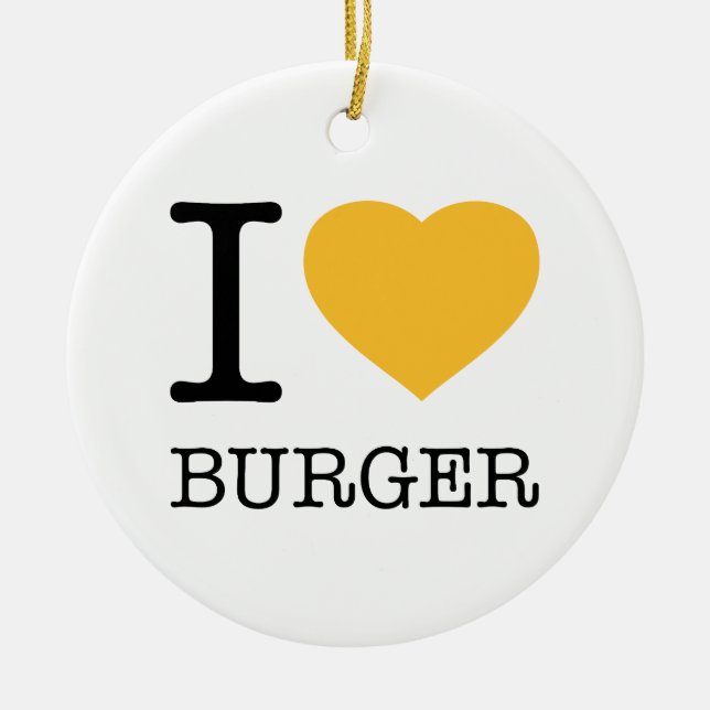 I KÄRLEK BURGER JULGRANSPRYDNAD KERAMIK (Framsidan)