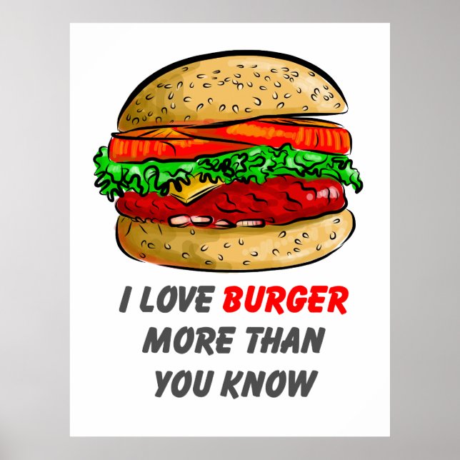 I Kärlek Burger Poster (Framsidan)