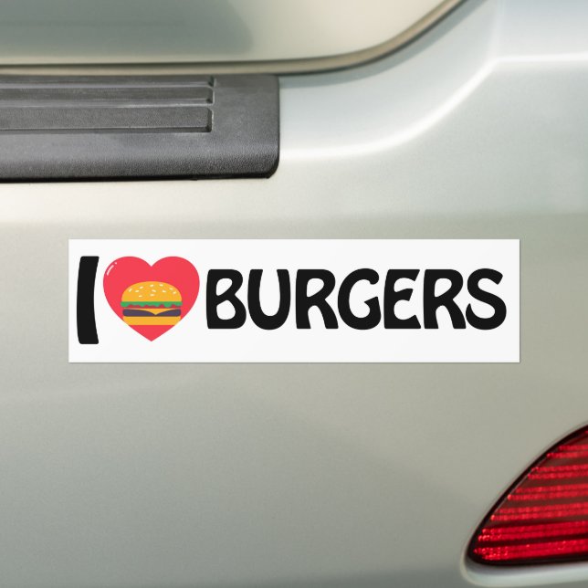 I kärlek Burgers Bildekal (På Bil)
