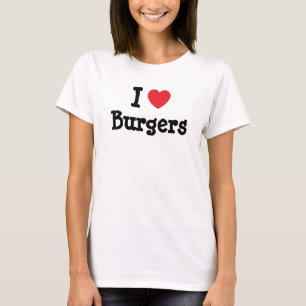 I kärlek Burgers hjärta T-Shirt