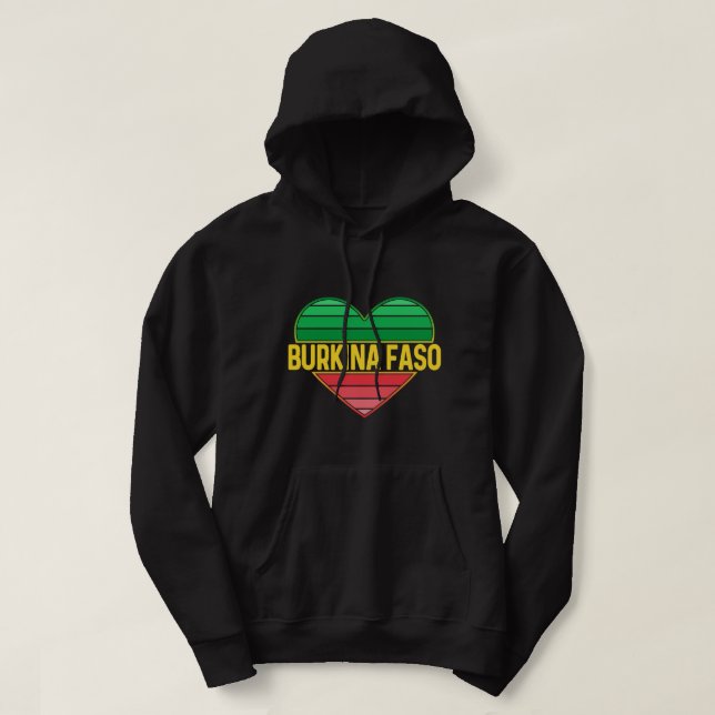 I Kärlek Burkina Faso, Heart Burkinabè Hoodie (Design framsida)