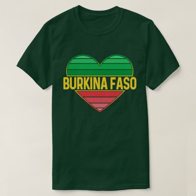 I Kärlek Burkina Faso, Heart Burkinabè T Shirt (Design framsida)