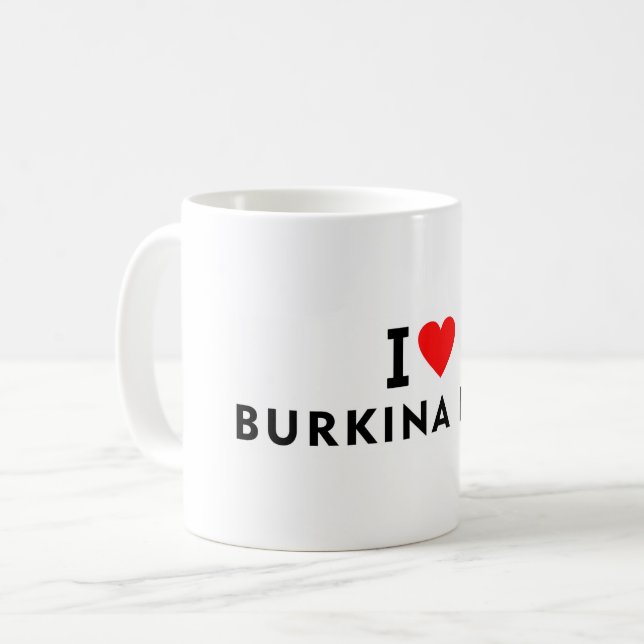 I kärlek Burkina Faso Kaffemugg (Framsida vänster)