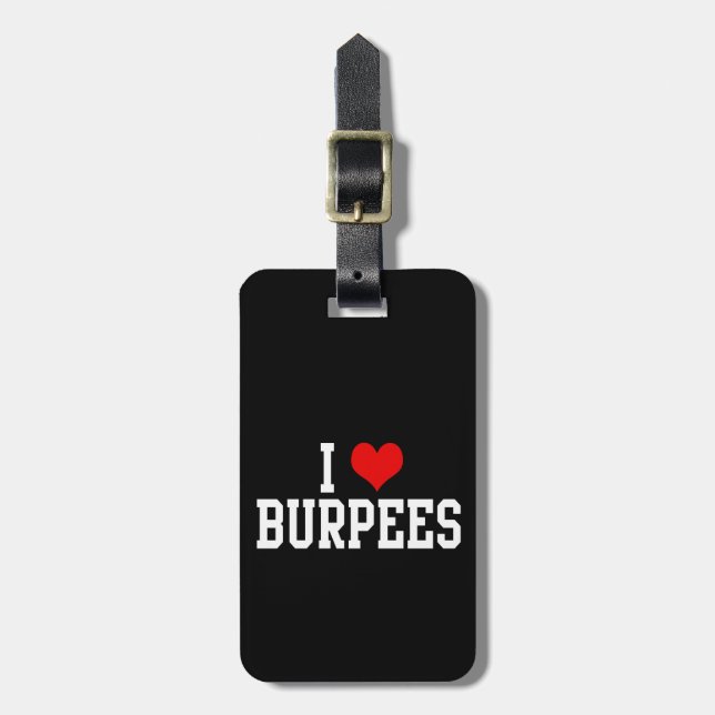 I Kärlek Burpees, Fitness Bagagebricka (Vertikal Framsida)