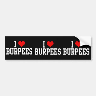 I Kärlek Burpees, Fitness Bildekal