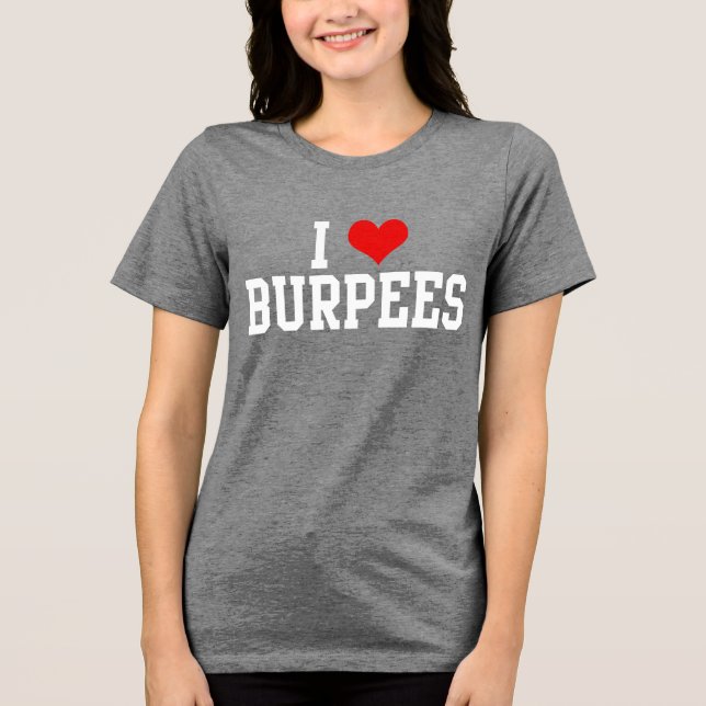 I Kärlek Burpees, Fitness Exercise Women's Tanktop T Shirt (Framsida)
