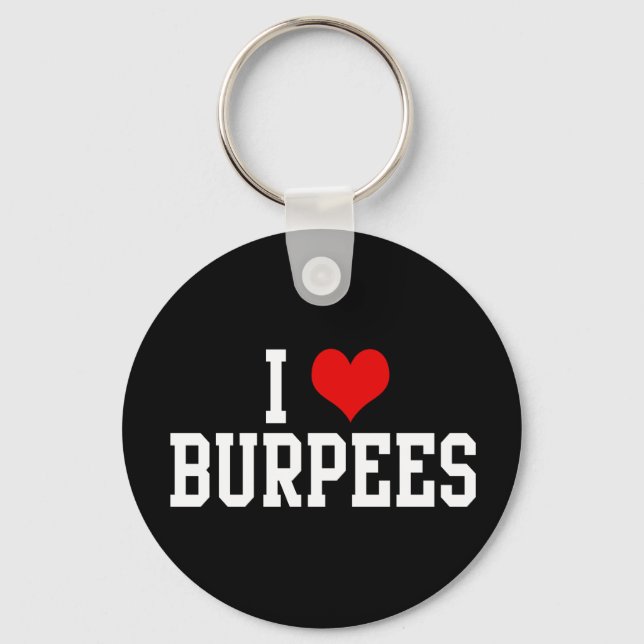 I Kärlek Burpees, Fitness Nyckelring (Framsida)