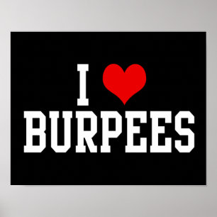I Kärlek Burpees, Fitness Poster