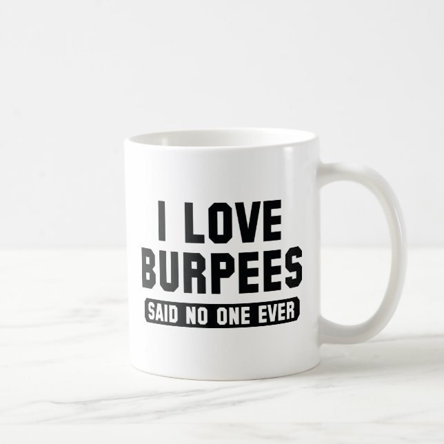 I Kärlek Burpees Kaffemugg (Höger)