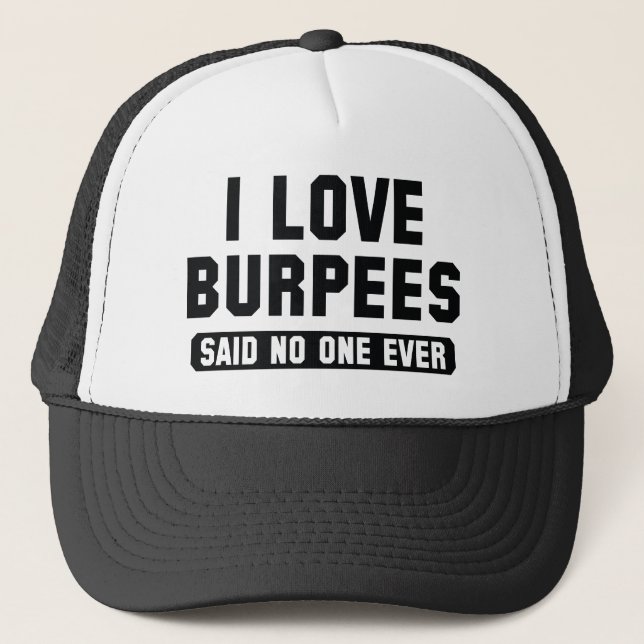 I Kärlek Burpees Truckerkeps (Framsida)